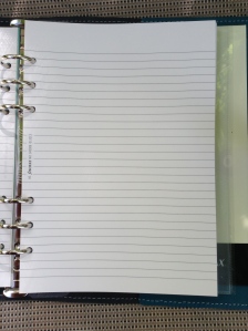Some lined note paper