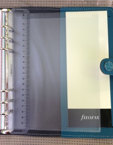 Then you have your frosted page marker ruler and a frosted page protector sheet